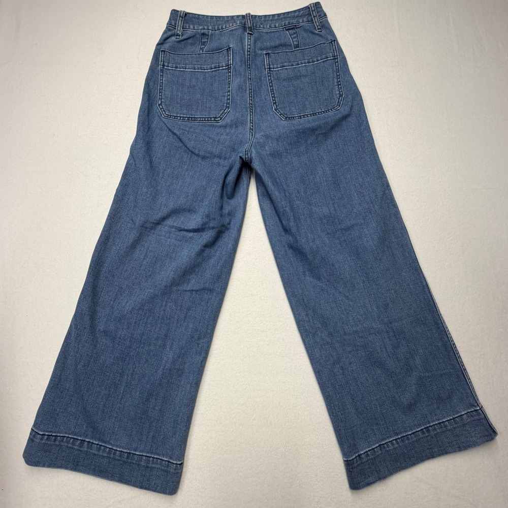 Madewell Emmett Wide Leg Crop Jeans High Rise 26 Medium Wash Denim Size 26 Retro - Picture 3 of 9